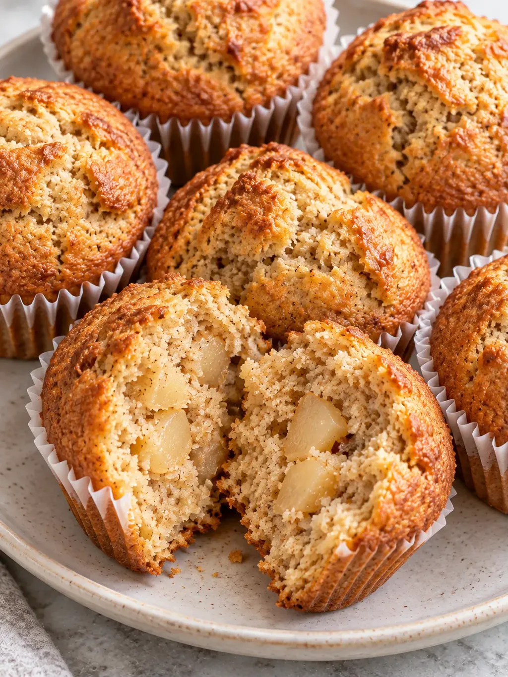 Päronmuffins med ingefära och kanel
