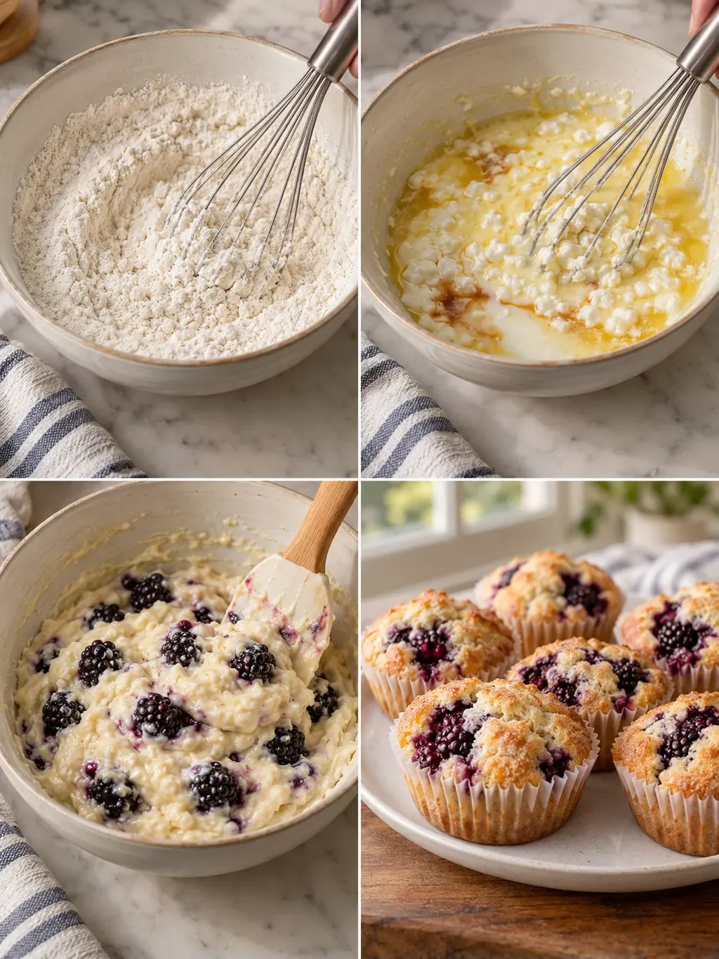 Björnbärsmuffins med ricotta