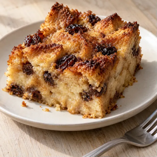 Brödpudding med kanel och russin