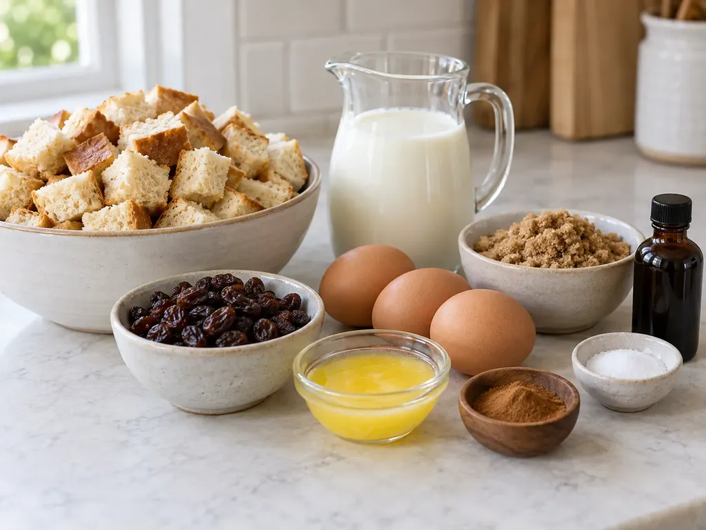 Brödpudding med kanel och russin