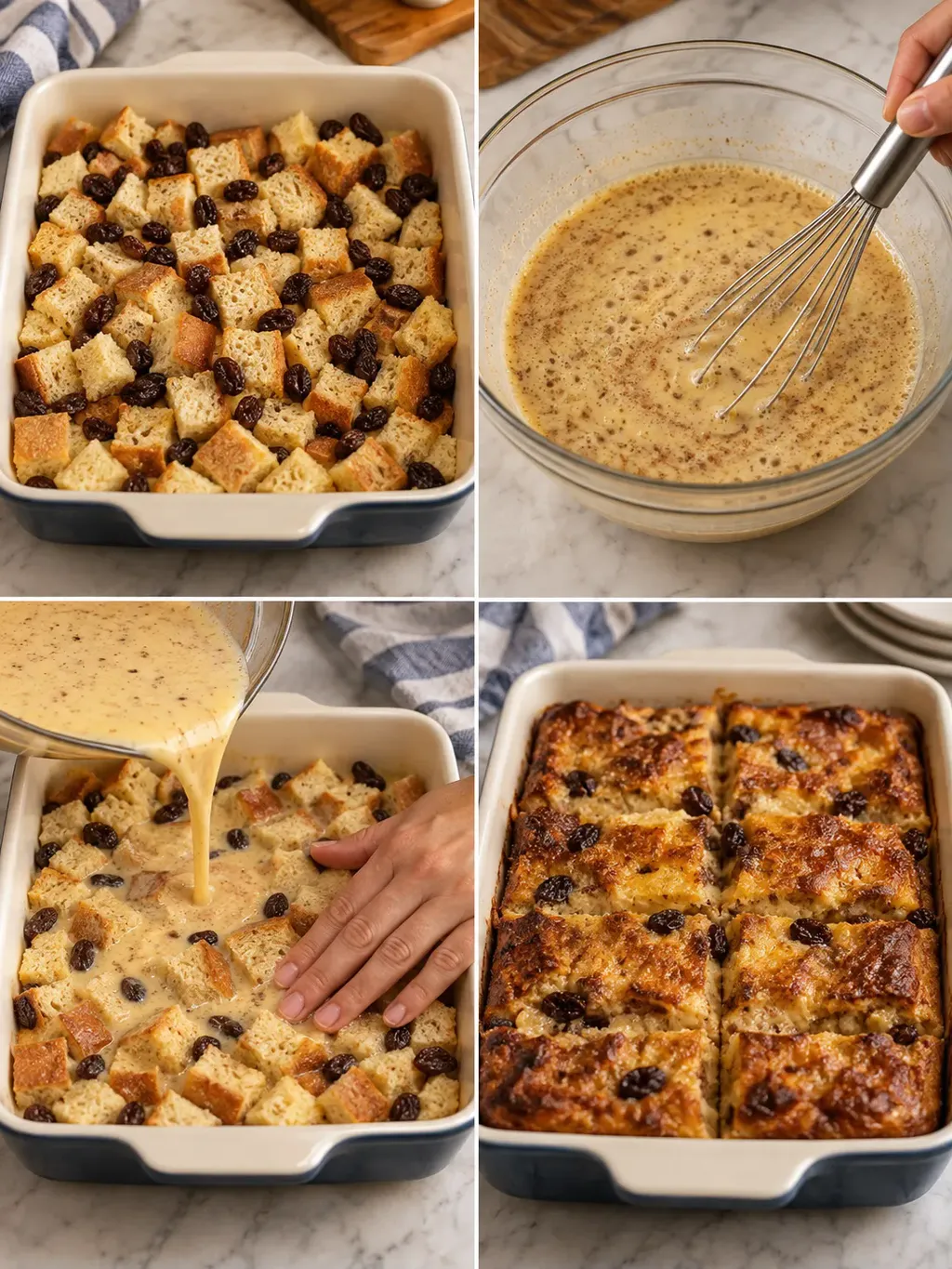 Brödpudding med kanel och russin
