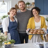 Gänget på Smak och knep: Elin, Oskar och Sara i köket